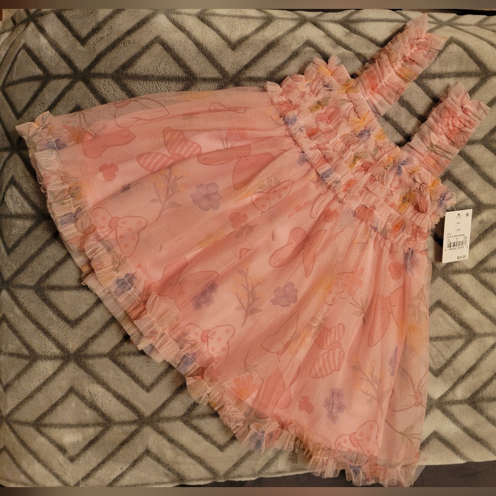 Disney Pink Floral Kids Dress